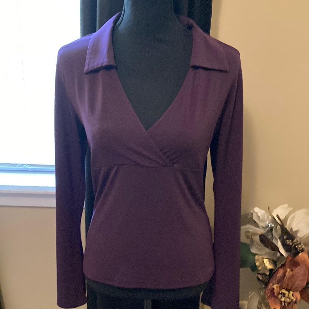 Purple long sleeve blouse